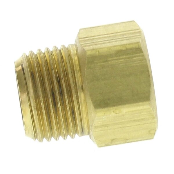 A brass threaded male Southbend valve fitting.