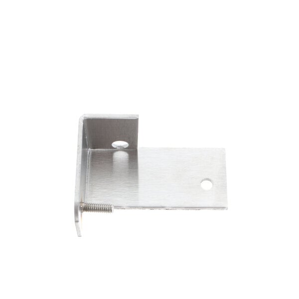 A stainless steel Southbend hinge bracket with screws.