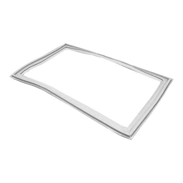 A white rectangular gasket with a white background.