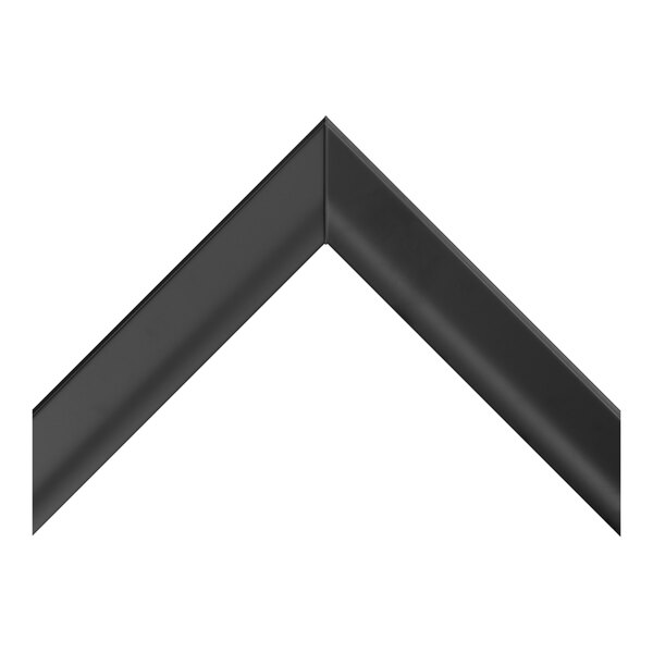 A black, L-shaped gasket for sealing purposes.