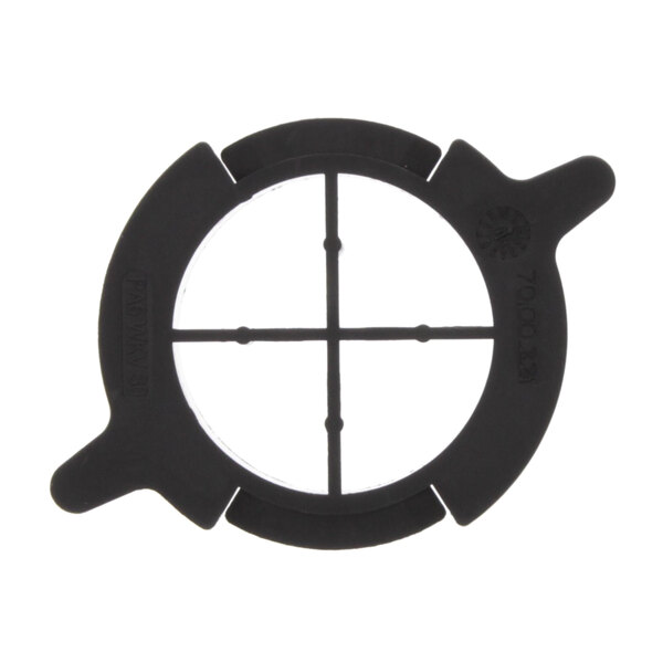A black circular Rational air hose fixing device with four holes.