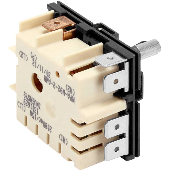 An APW Wyott Infinite Switch with white and black wires.