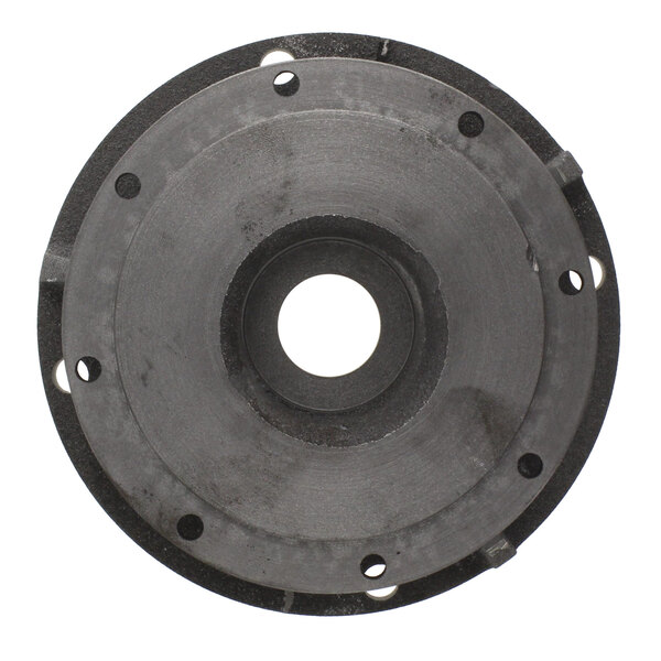 A circular metal Champion Pump Housing Seal with holes.