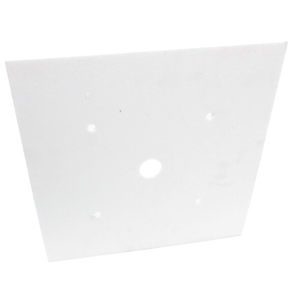 A white square Montague insulation pad with holes in it.