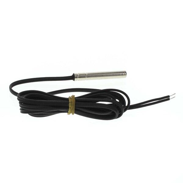 A black cable with a white cord and a white wire attached to a metal tube.