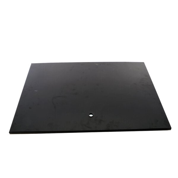 a black rectangular object with a hole