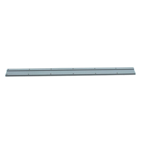 Two metal side pieces with holes on a metal bar.