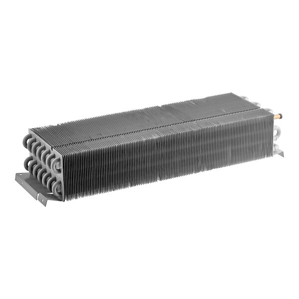 A close-up of a Beverage-Air evap coil.