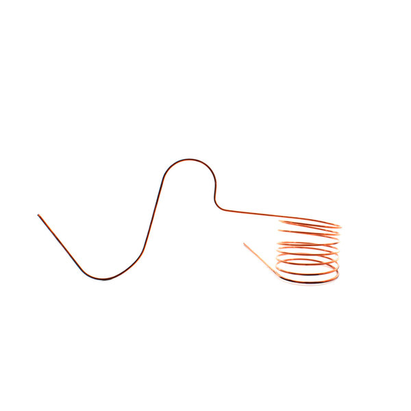 A red Norlake capillary tube with a spiral wire on the end.