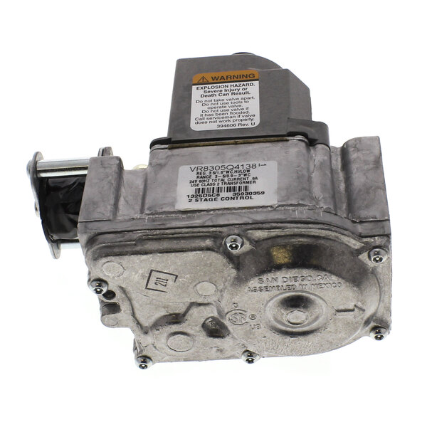 A Nieco 2 stage gas valve with a label.