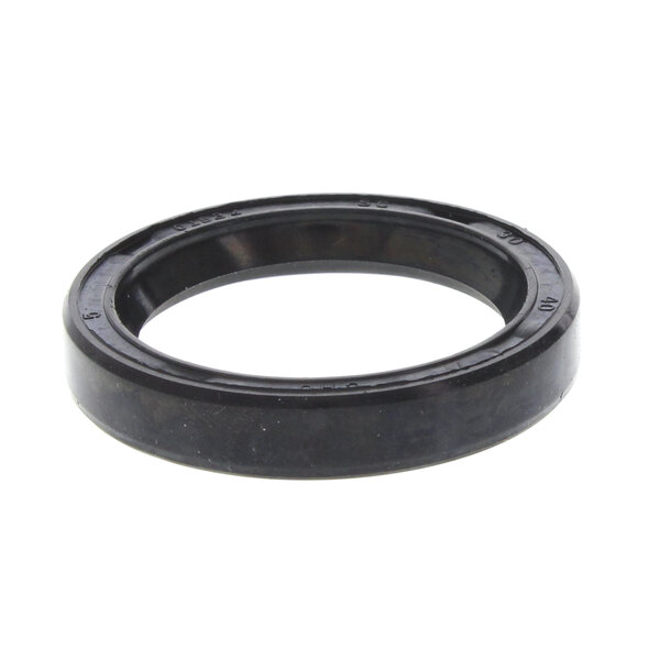 A black rubber ring with a white background.