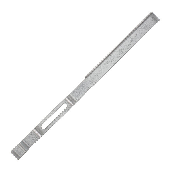 A silver metal Servend actuator microswitch with a hole.