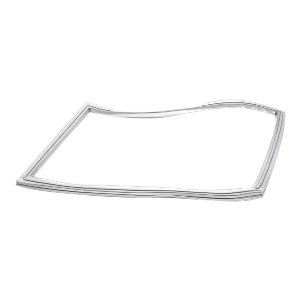 A white curved door gasket for a Beverage-Air refrigerator.