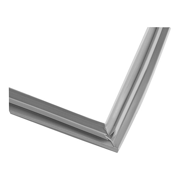 A close-up of a white Beverage-Air gasket with a metal frame.