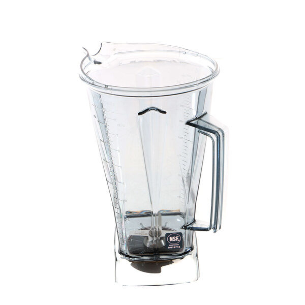 a clear plastic container with a handle