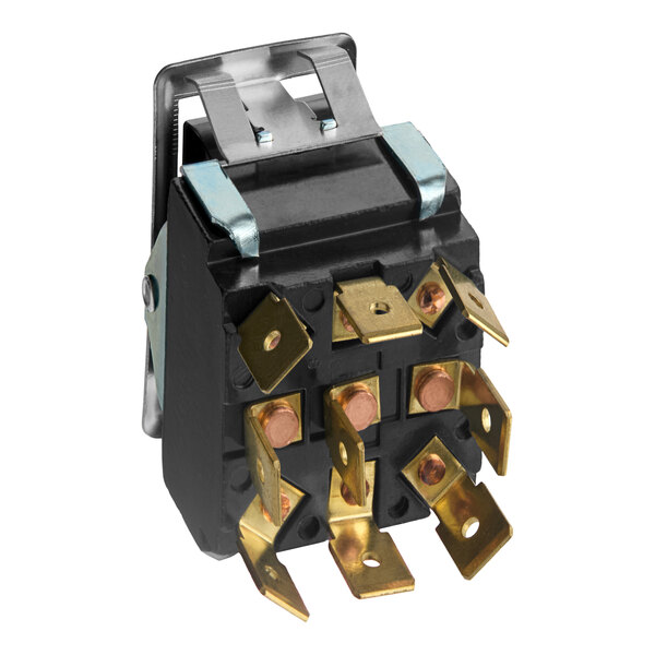 A Blodgett 7636 blower switch with a 3-pole double-throw (3PDT) configuration.