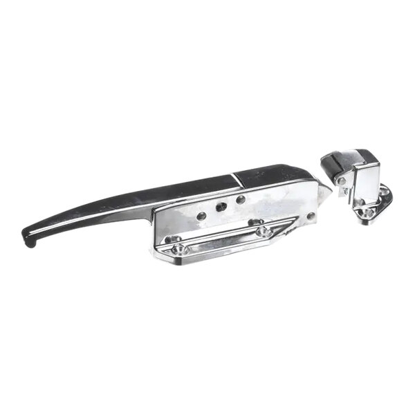 A chrome Kason latch handle with holes.