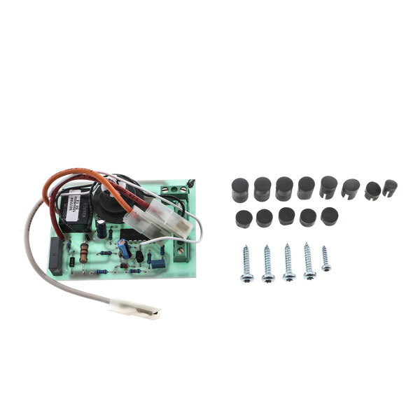 A Robot Coupe 89429 circuit board with screws and wires.