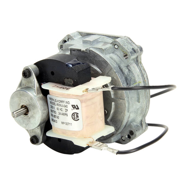 A APW Wyott drive motor with a blade and wires.