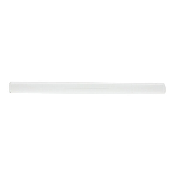 A clear tube on a white background.