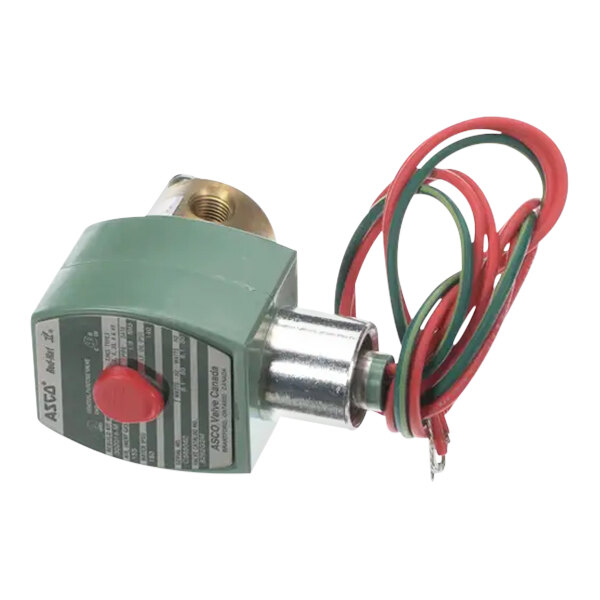 A Southbend 3-S162-1 solenoid valve with attached wires for 240/60 220/50 voltage operation.