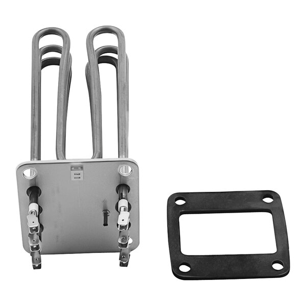 A Rational heating element with metal legs and a square hole.