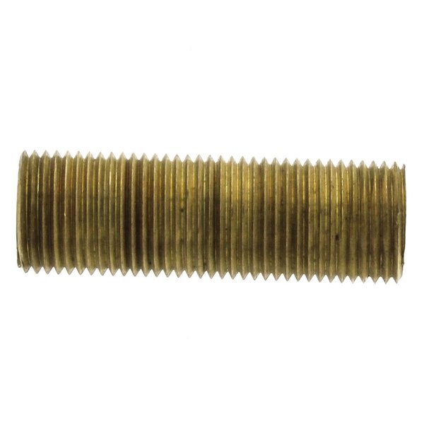 A close-up of a brass threaded screw.