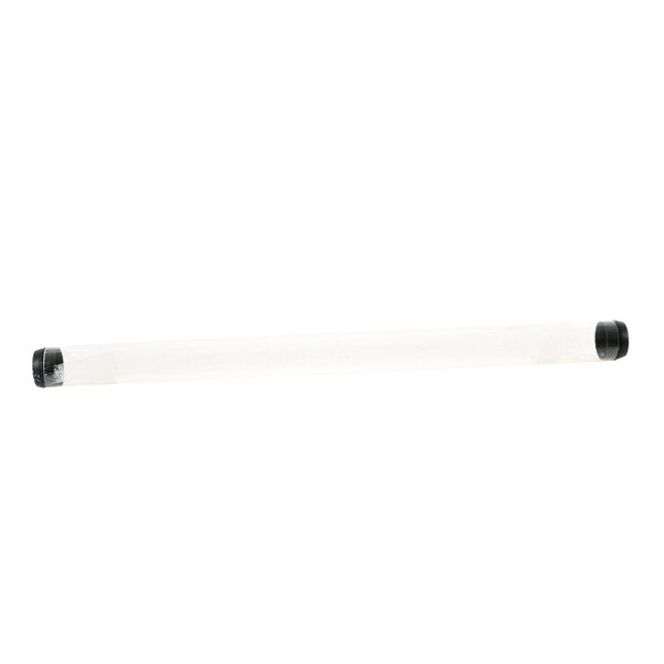 A white tube with black caps.