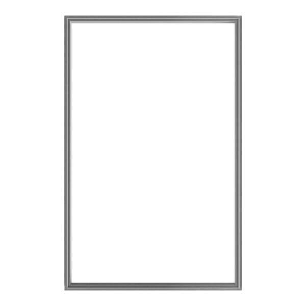 A rectangular white and gray gasket.