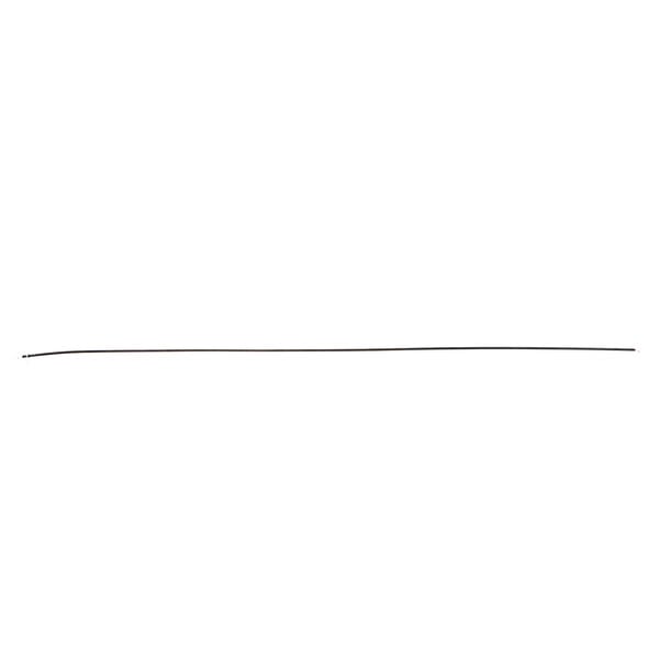 A long thin metal rod with a black line on the end.