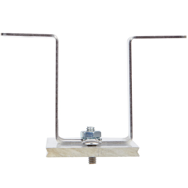 A metal Vollrath infrared food warmer center mount bracket with two screws.