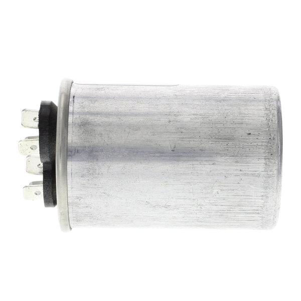 A round metal Crown Steam 30 Mfd capacitor with black metal parts.