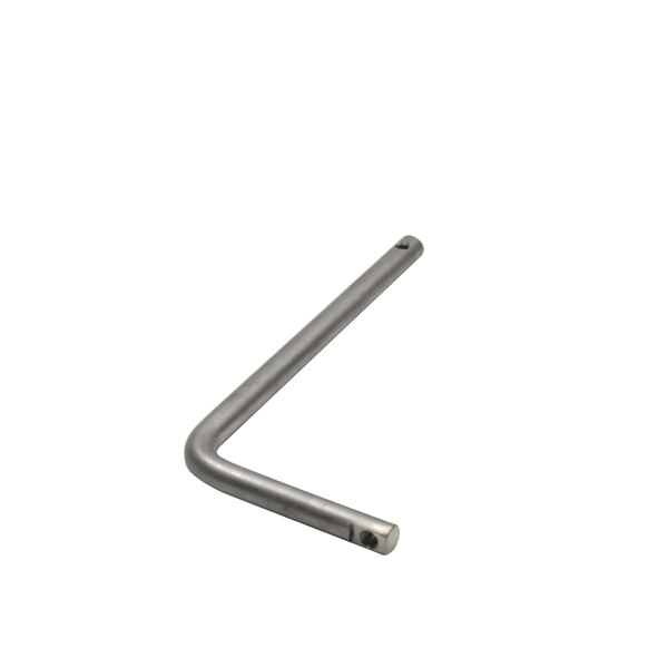 A silver metal Crown Steam crank handle.
