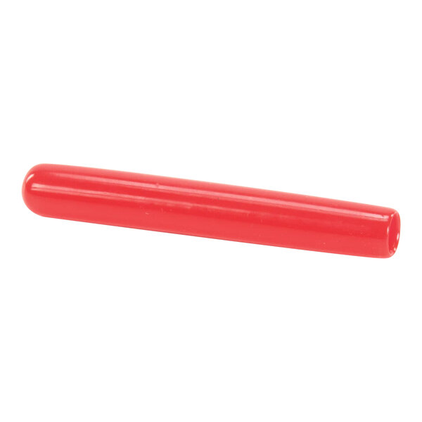 A red vinyl cap for a Frymaster fryer tube.