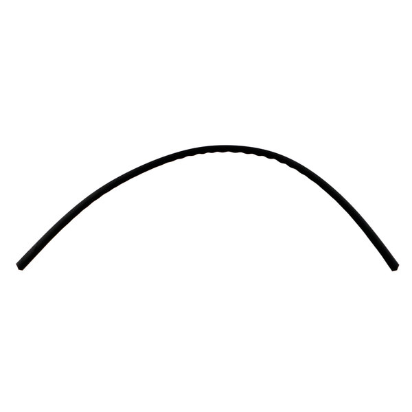 A black rubber True Refrigeration gasket with a curved end.