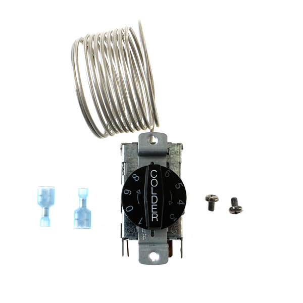 A True Refrigeration 930794 temp control kit with a black and white dial and wires.