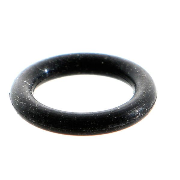 A black round O-ring on a white background.