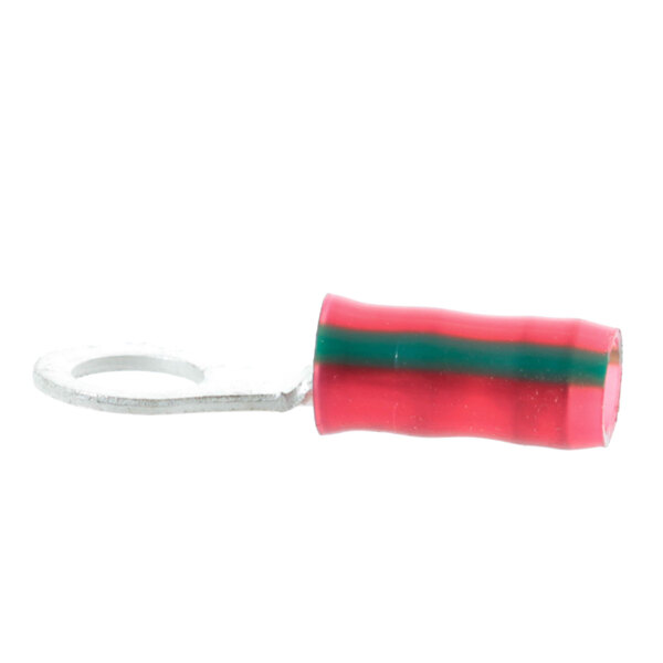 a red and green electrical pin