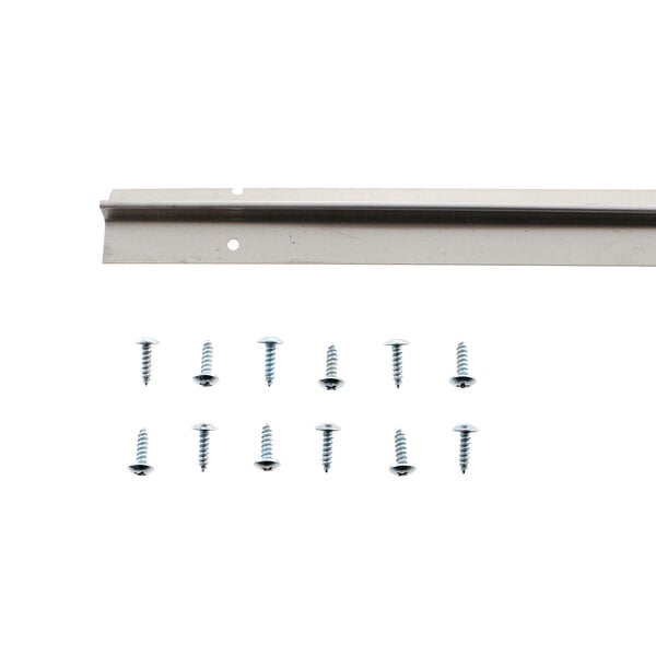 a metal bar and screws