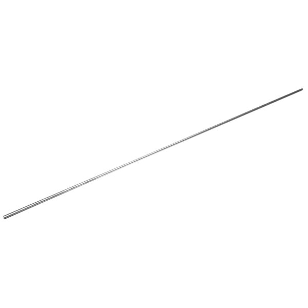 A long thin metal rod with a white background.