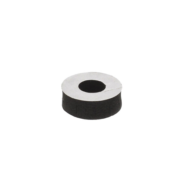 A black rubber seal with a hole in it.