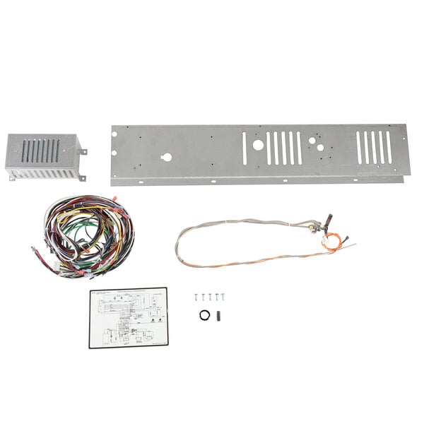 An American Range flame switch retro kit with orange and white wires.