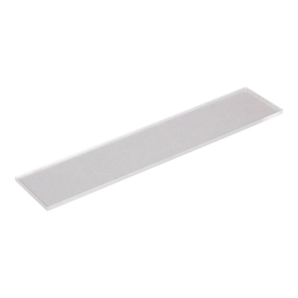 A rectangular white plastic tray with a long edge.