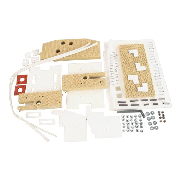 A Frymaster insulation kit with a white plastic mat and metal screws.