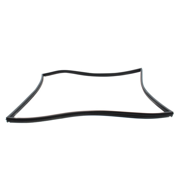 A black rubber door gasket with a curved edge.