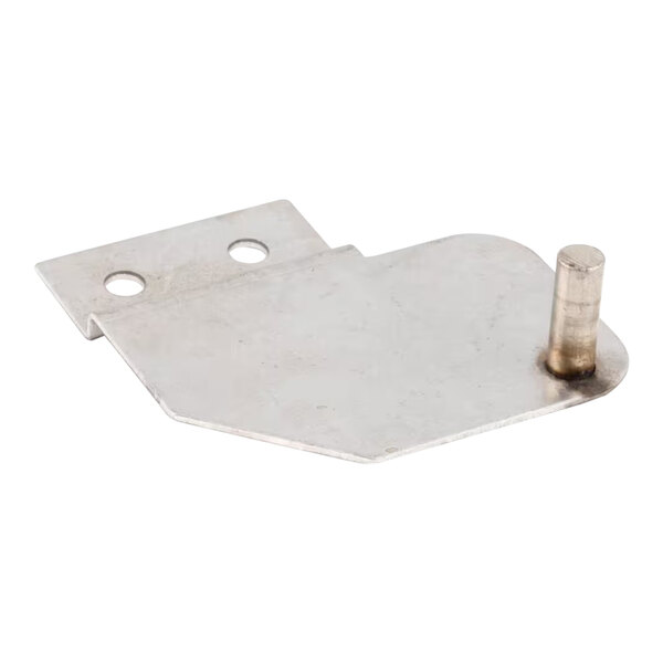 A metal Pitco hinge bracket with holes and a screw.