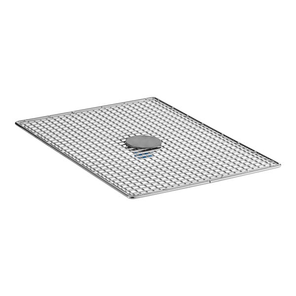 A stainless steel Pitco filter paper support rack with a metal grid.