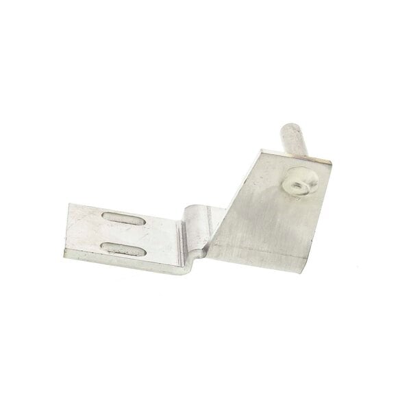 A Frymaster upper hinge with a metal bracket and screw.