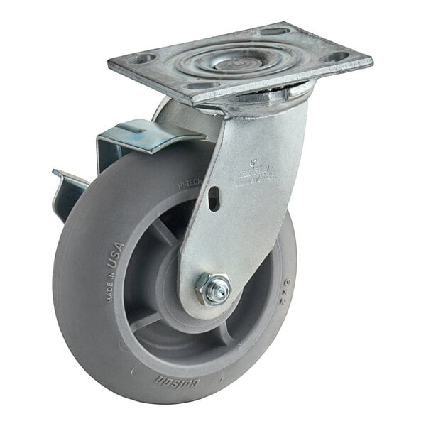 A metal wheel with a metal plate for a Food Warming Equipment CSTR 6.
