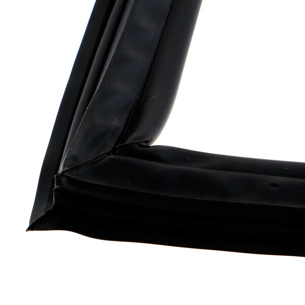 A close up of a black rubber corner of a Turbo Air Refrigeration gasket.